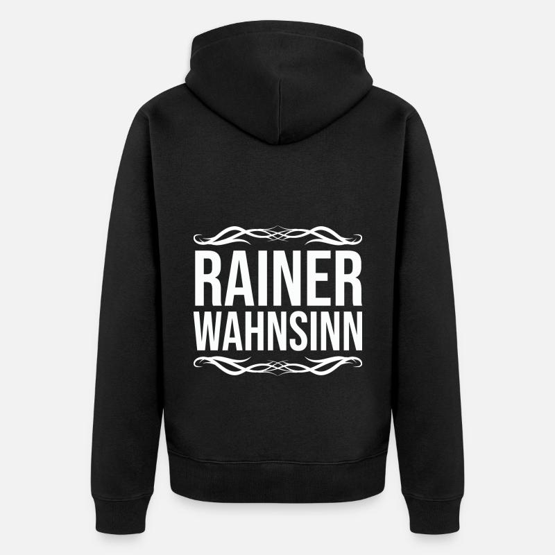 Rainer - Unisex Premium Bio Zip Hoodie - Schwarz