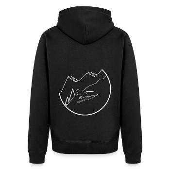 Ski - (49) - Veste à capuche bio Premium Unisexe - noir - Dos - Nico (187cm)