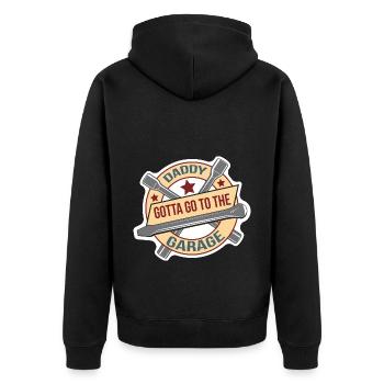 Father's Day gift for dad for Men's Day - Unisex Premium Organic Zip Hoodie - black - Back - Nico (187cm)