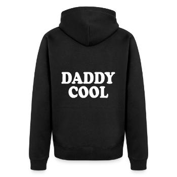 Daddy cool - Unisex Premium Organic Zip Hoodie - black - Back - Nico (187cm)