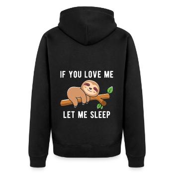 Paresseux amant graphique paresseux Animal drôle paresseux - Veste à capuche bio Premium Unisexe - noir - Dos - Nico (187cm)