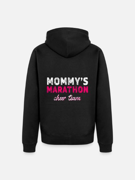 Mommy's Marathon Cheer Team 3 - Unisex Premium Organic Zip Hoodie - black