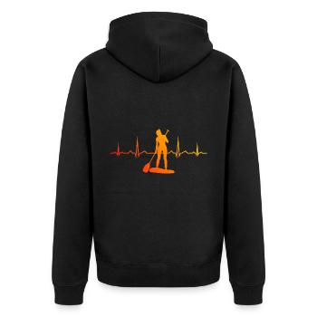 Stand up Paddling Board Standup Paddle Women - Unisex Premium Organic Zip Hoodie - black - Back - Nico (187cm)