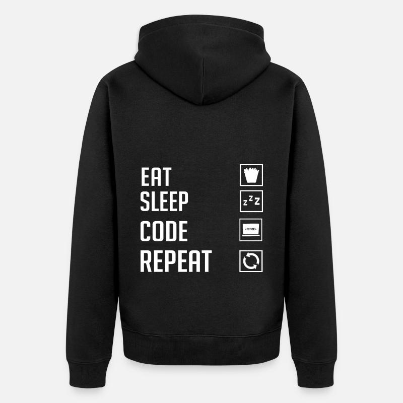 Programmierer Programmieren Computerentwickler Pc - Unisex Premium Bio Zip Hoodie - Schwarz