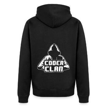 Programmer Coder Software Developer - Unisex Premium Organic Zip Hoodie - black - Back - Nico (187cm)