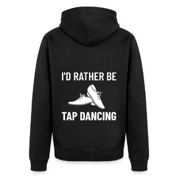 Stepptanz Anfänger Schuhe Musik lernen Tänzer - Unisex Premium Bio Zip Hoodie - Schwarz - Hinten - Nico (187cm)