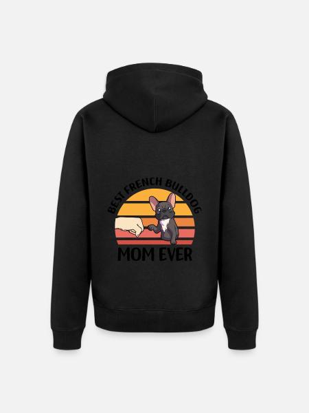 Français Bouledogue - Veste à capuche bio Premium Unisexe - noir