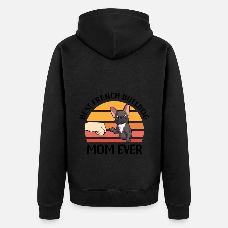 Français Bouledogue - Veste à capuche bio Premium Unisexe - noir