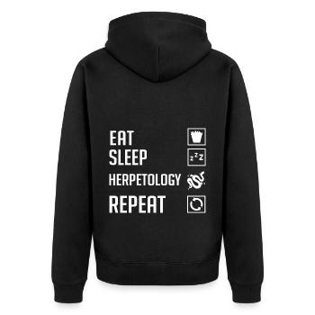 Herpetology Reptiles Herpetologist Lizards - Unisex Premium Organic Zip Hoodie - black - Back - Nico (187cm)