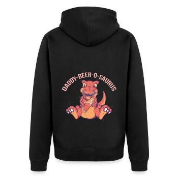 Father's Day gift for dad for Men's Day - Unisex Premium Organic Zip Hoodie - black - Back - Nico (187cm)
