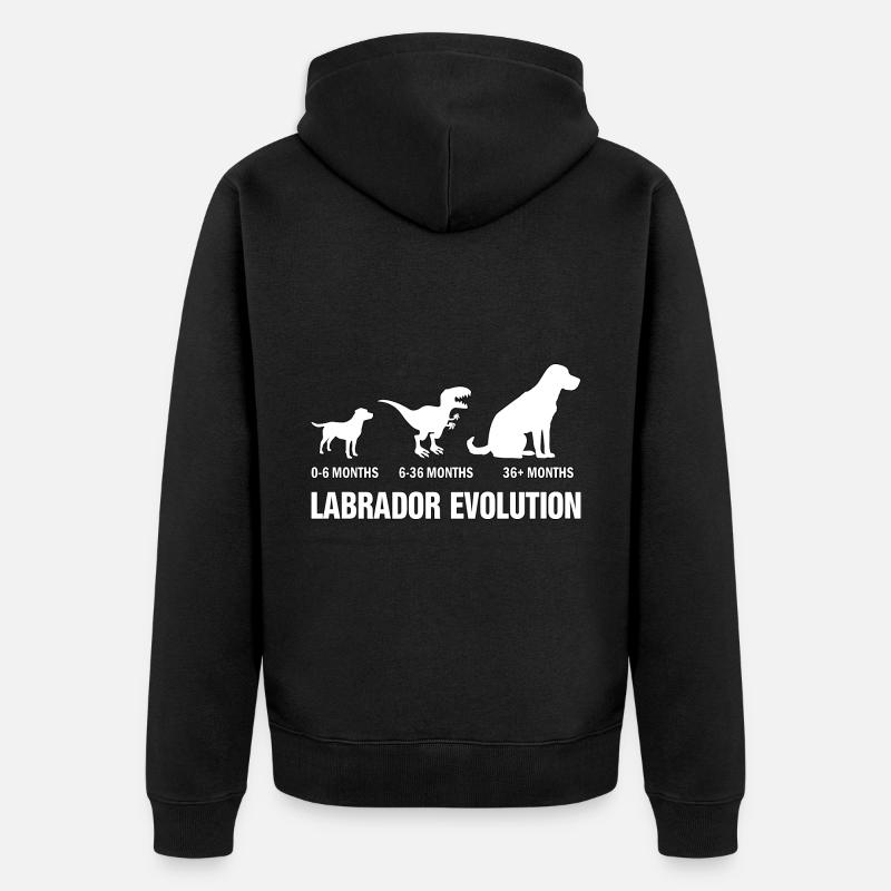 Évolution du Labrador - Veste à capuche bio Premium Unisexe - noir