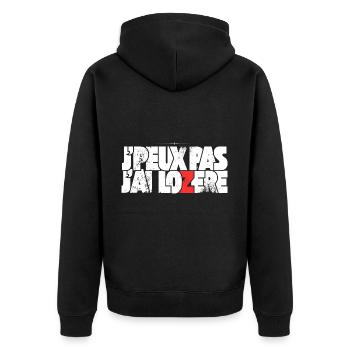 J'peux pas j'ai Lozère - Veste à capuche bio Premium Unisexe - noir - Dos - Nico (187cm)