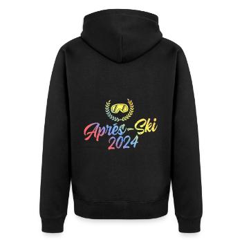 Masque de ski coloré après-ski 2024 - Veste à capuche bio Premium Unisexe - noir - Dos - Nico (187cm)