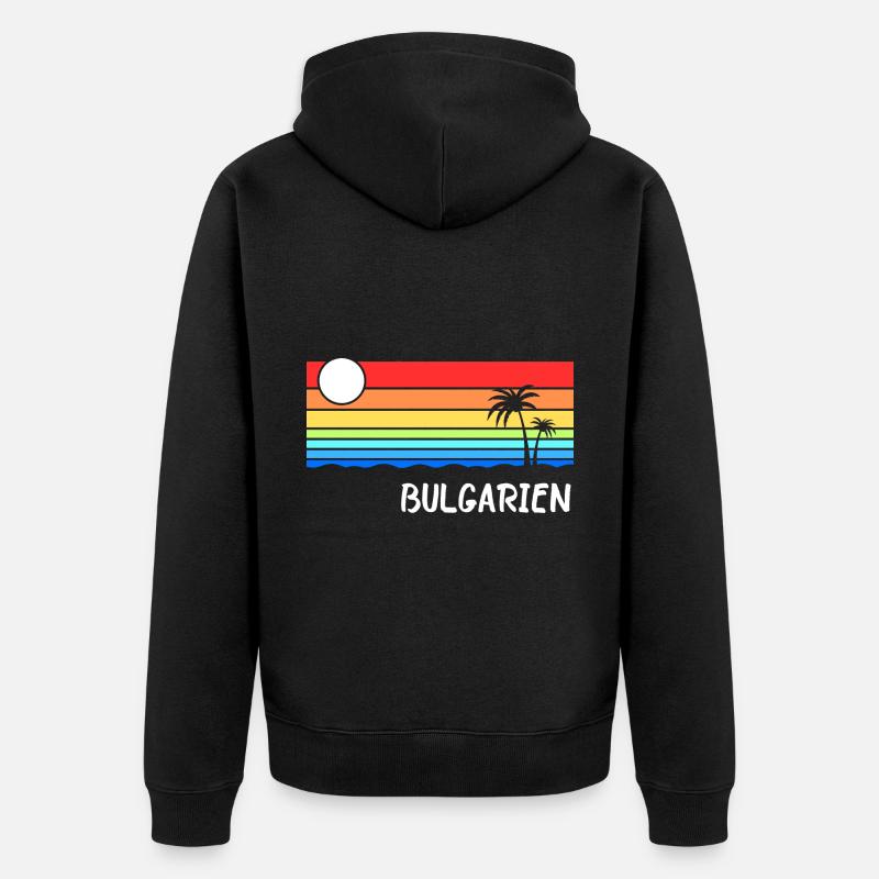 Bulgarie Vacances Balkans Idée - Veste à capuche bio Premium Unisexe - noir