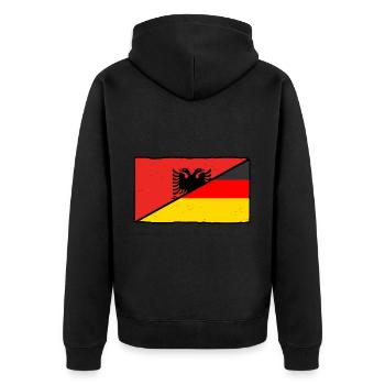 Albanais Albanais Allemagne Albanie - Veste à capuche bio Premium Unisexe - noir - Dos - Nico (187cm)