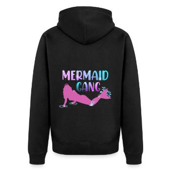 Gang de sirènes - Veste à capuche bio Premium Unisexe - noir - Dos - Nico (187cm)