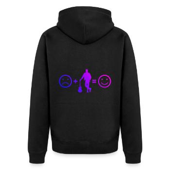 Guitar Player Guitar Men's Egitarre - Unisex Premium Organic Zip Hoodie - black - Back - Nico (187cm)