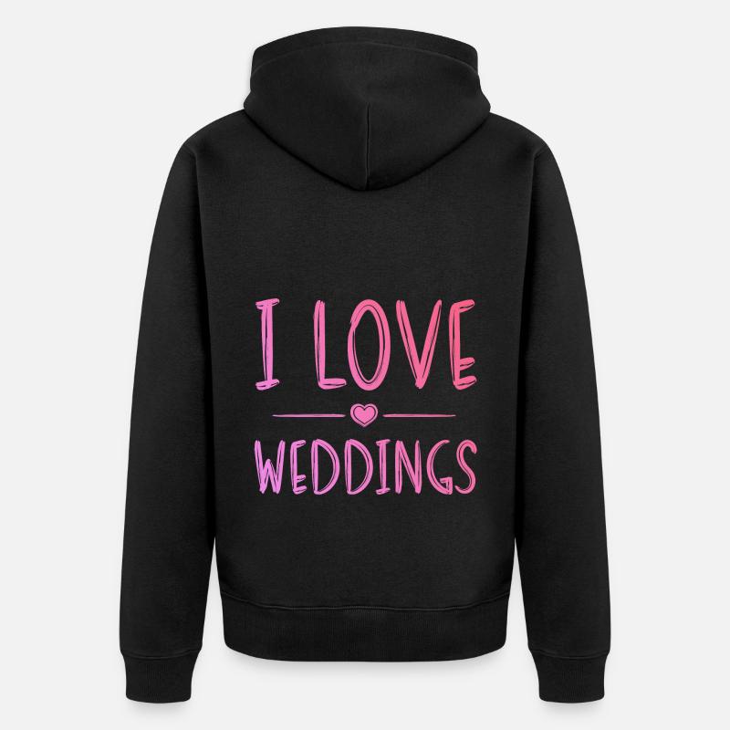 J’adore le mariage - Veste à capuche bio Premium Unisexe - noir