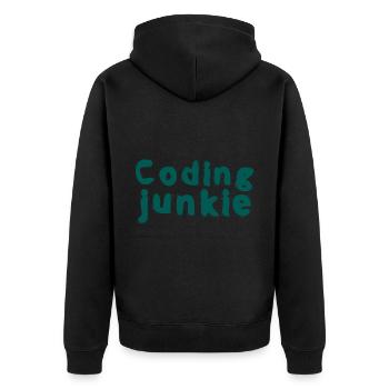 Coding Junkie 2 - Veste à capuche bio Premium Unisexe - noir - Dos - Nico (187cm)