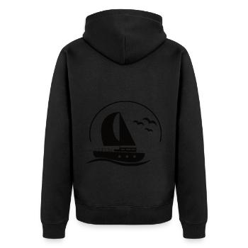 Sailing Sailing Sailing Sailing Sailboat - Unisex Premium Organic Zip Hoodie - black - Back - Nico (187cm)