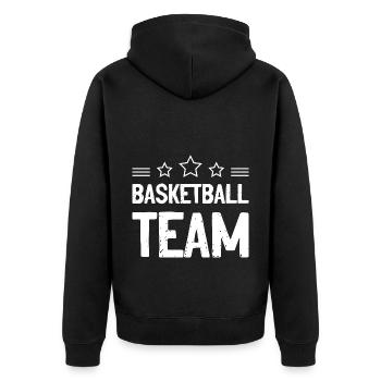 Basketball Team Mannschaft - Unisex Premium Organic Zip Hoodie - black - Back - Nico (187cm)