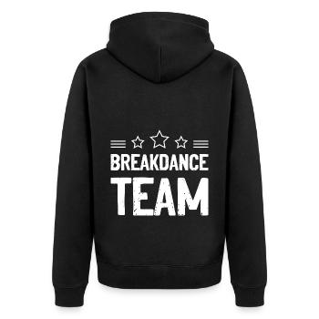 Breakdance Team Mannschaft - Unisex Premium Organic Zip Hoodie - black - Back - Nico (187cm)