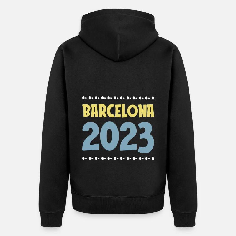 Barcelone 2023 - Veste à capuche bio Premium Unisexe - noir