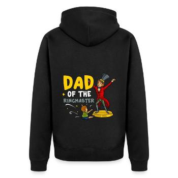 Circus Birthday Party Papa Theme Ringmaster - Unisex Premium Organic Zip Hoodie - black - Back - Nico (187cm)