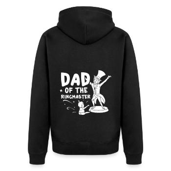 Circus Birthday Party Papa Theme Ringmaster - Unisex Premium Organic Zip Hoodie - black - Back - Nico (187cm)