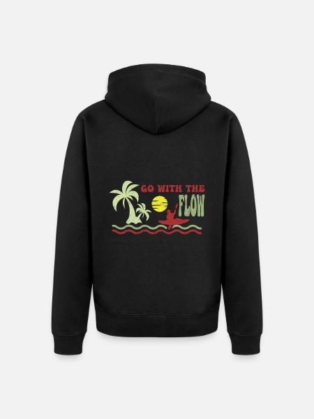 Kajak Boot Kanu Paddelboot Doppelpaddel - Unisex Premium Bio Zip Hoodie - Schwarz