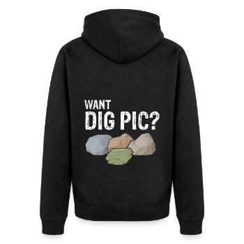 Recherche sur les roches et conception de roches à quartz - Veste à capuche bio Premium Unisexe - noir - Dos - Nico (187cm)