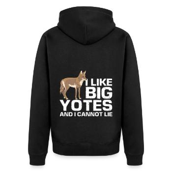 Conception de coyote pour les réacteurs de coyote - Veste à capuche bio Premium Unisexe - noir - Dos - Nico (187cm)