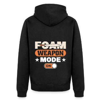 Jeu de rôle en direct GN - Veste à capuche bio Premium Unisexe - noir - Dos - Nico (187cm)