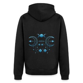 Le symbole vikings façonne la culture - Veste à capuche bio Premium Unisexe - noir - Dos - Nico (187cm)