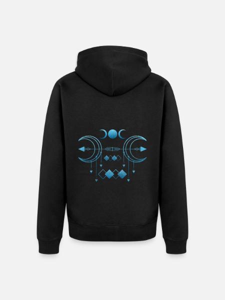 Symbol Vikings Shapes Culture - Unisex Premium Organic Zip Hoodie - black