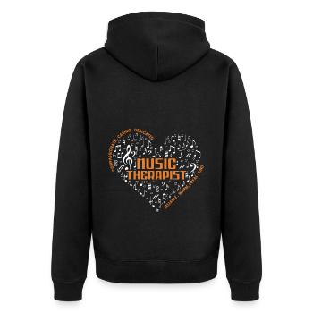 Musicothérapeute Appréciation Musicien de musique - Veste à capuche bio Premium Unisexe - noir - Dos - Nico (187cm)