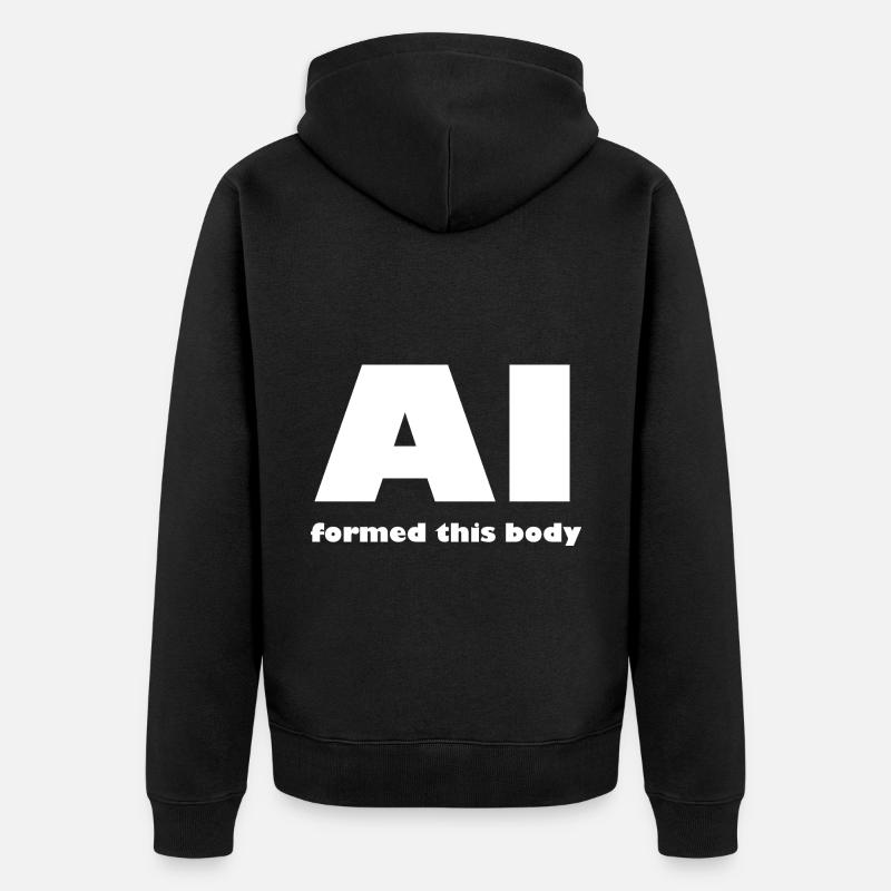 Artificial intelligence is coming - Unisex Premium Organic Zip Hoodie - black