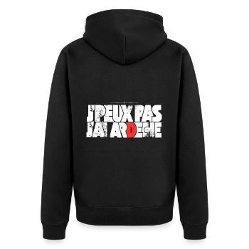 J'peux pas j'ai Ardèche - Veste à capuche bio Premium Unisexe - noir - Dos - Nico (187cm)