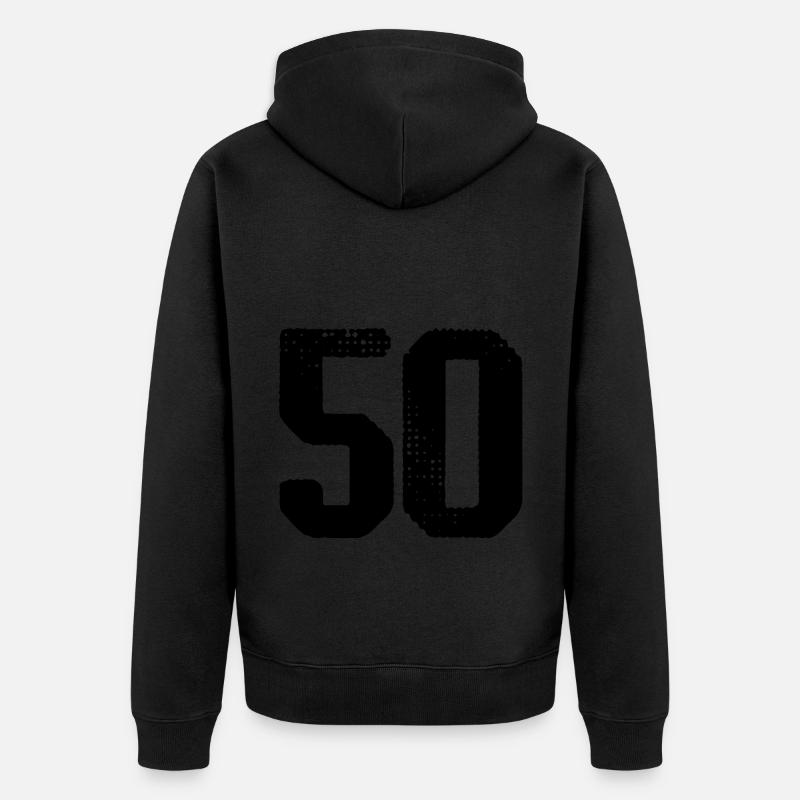 Maillot à 50 chiffres - Veste à capuche bio Premium Unisexe - noir