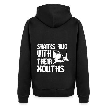 Requins - Veste à capuche bio Premium Unisexe - noir - Dos - Nico (187cm)