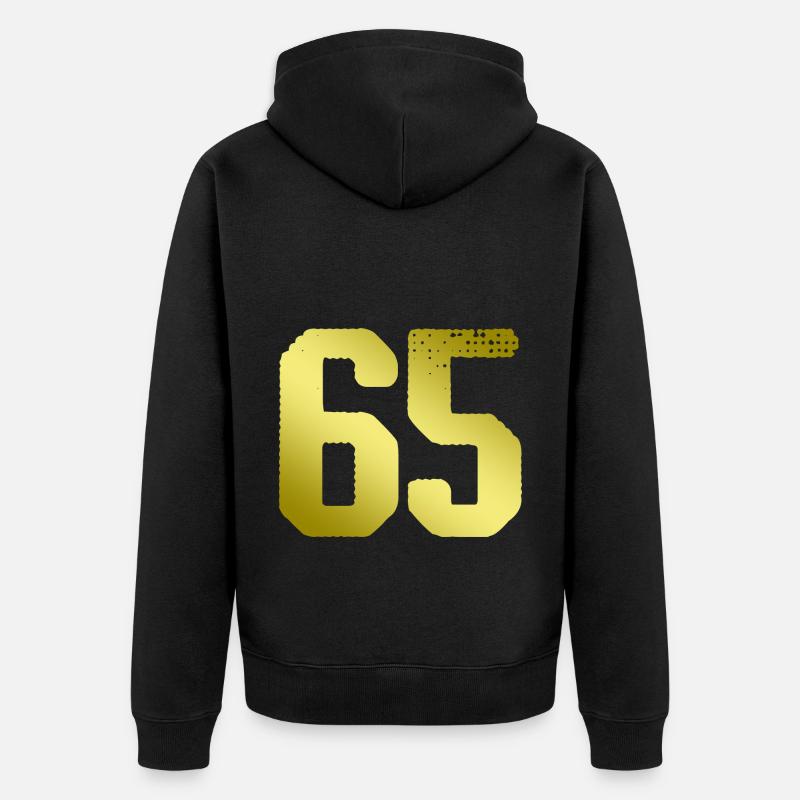maillot numéro 65 - Veste à capuche bio Premium Unisexe - noir