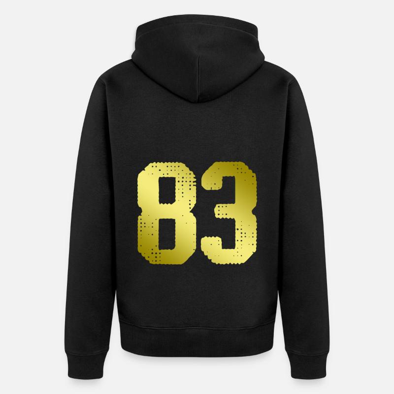 maillot numéro 83 - Veste à capuche bio Premium Unisexe - noir