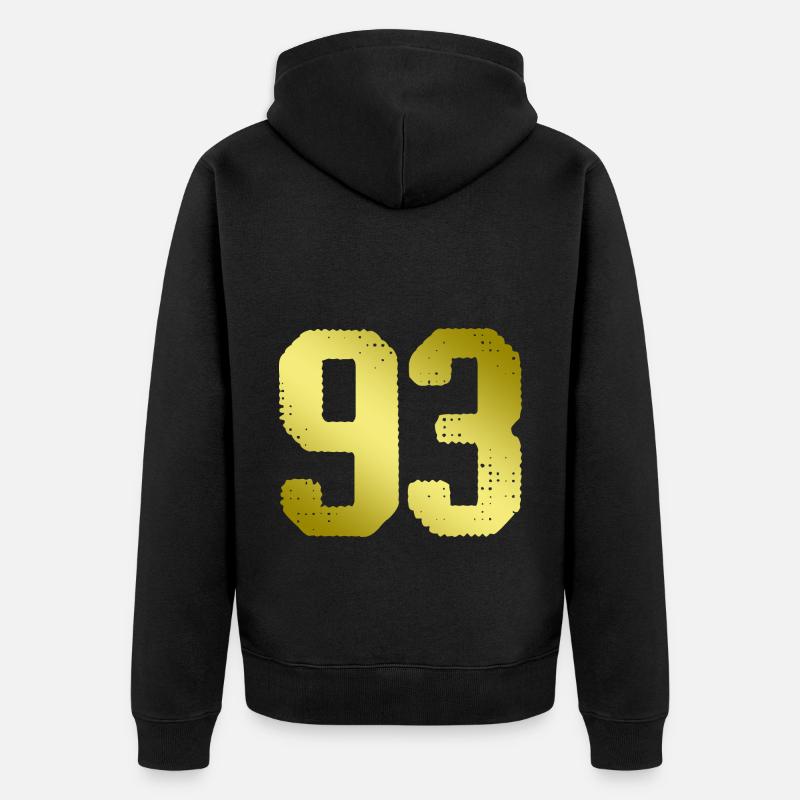 maillot numéro 93 - Veste à capuche bio Premium Unisexe - noir