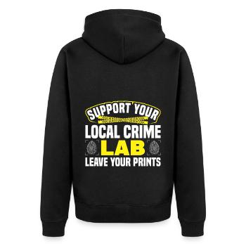 Forensic Scientist Forensic Forensic Science - Unisex Premium Organic Zip Hoodie - black - Back - Nico (187cm)