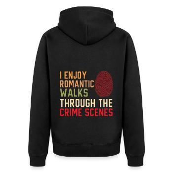 J’aime les promenades romantiques par l’acte - Veste à capuche bio Premium Unisexe - noir - Dos - Nico (187cm)
