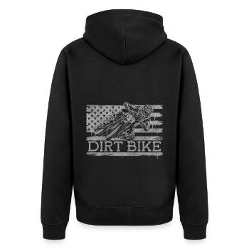 Mountain Bike Adrenaline Forest Extreme Sports - Unisex Premium Organic Zip Hoodie - black - Back - Nico (187cm)