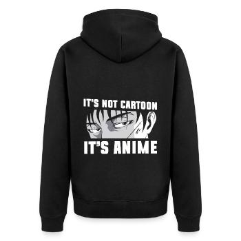 Manga Senpai Kanji Nerd - Veste à capuche bio Premium Unisexe - noir - Dos - Nico (187cm)