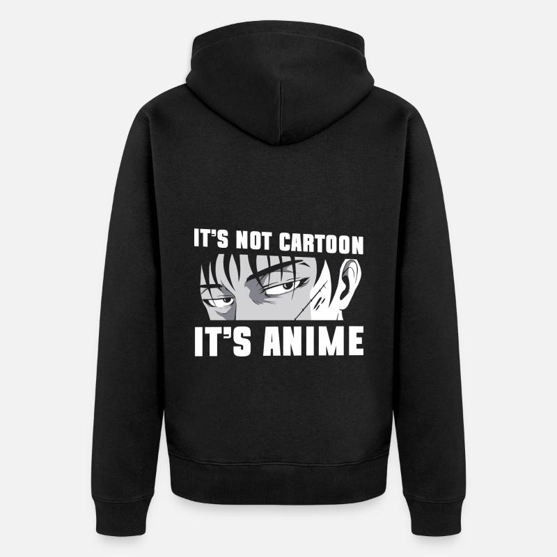 Manga Senpai Kanji Nerd - Veste à capuche bio Premium Unisexe - noir