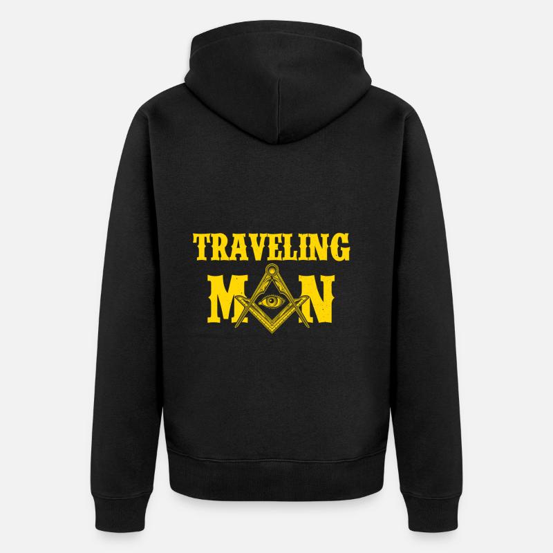 Masonic Freemasonry Fraternal - Unisex Premium Bio Zip Hoodie - Schwarz