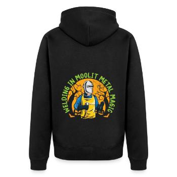 Soudure au clair de lune Magic Magic Hallowe - Veste à capuche bio Premium Unisexe - noir - Dos - Nico (187cm)